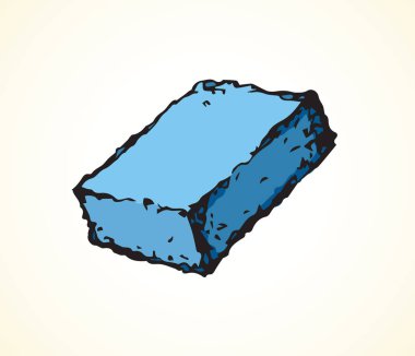 Sünger yemekler için. Vektör çizim