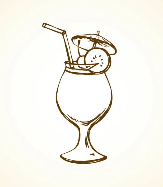 Cocktail. Vektorritning — Stock vektor