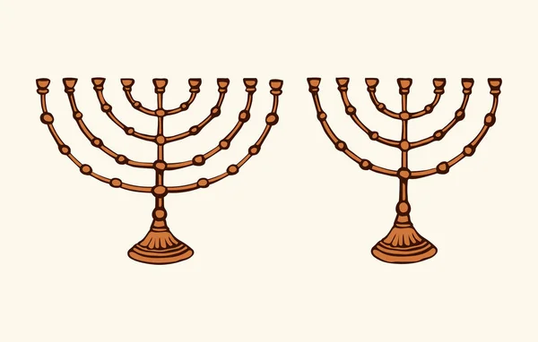 Menorah. Vektoros rajz — Stock Vector