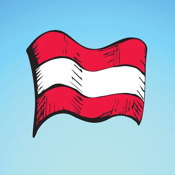 Flagge zeigen. Vektorzeichnung — Stockvektor