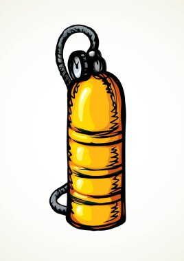 Dalış oksijen balonlar. Vektör çizim