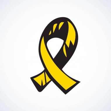 Yardım şerit logo. Vektör çizim