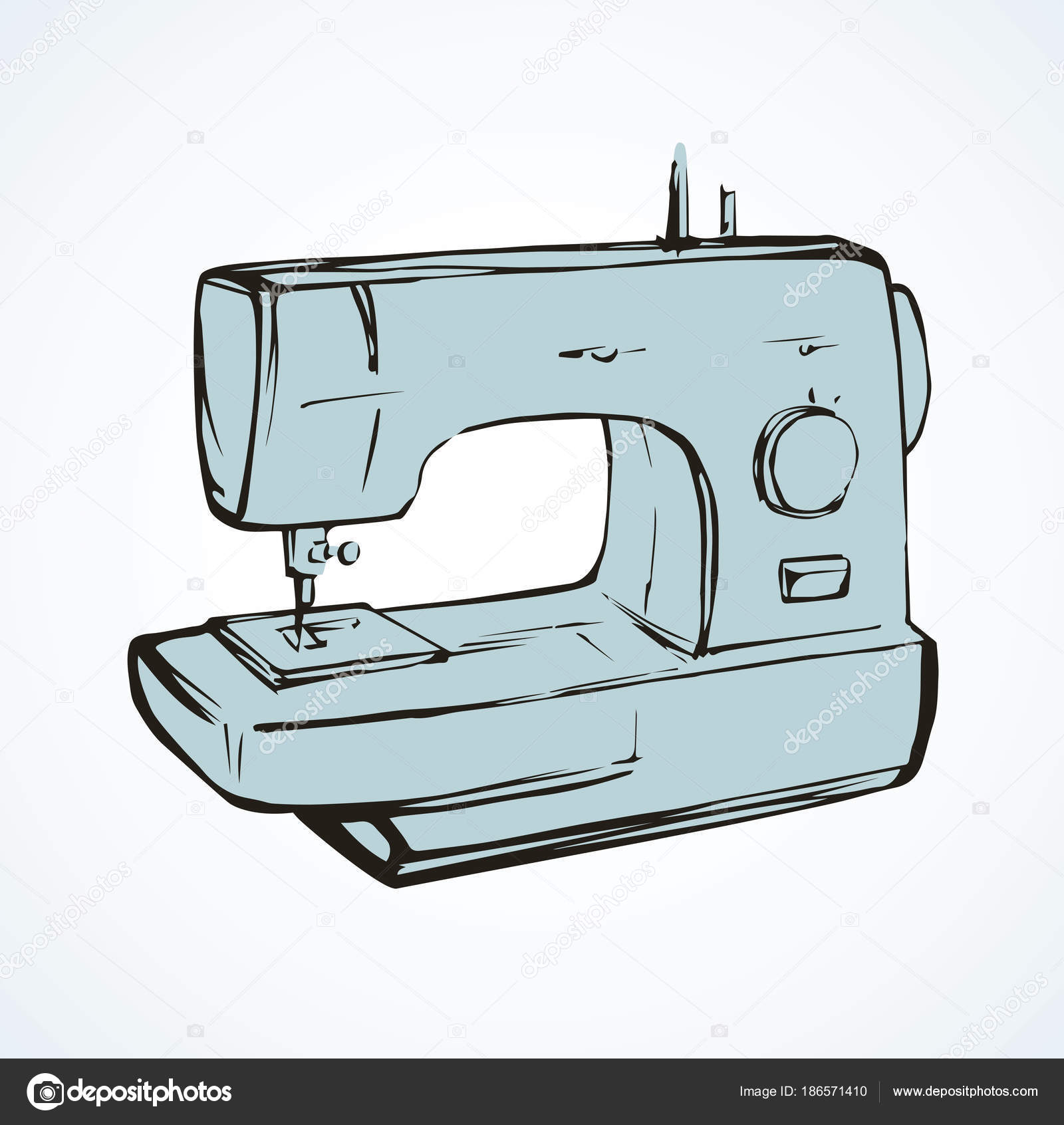 Sewing machine. Vector drawing Stock Vector Image by ©Marinka #186571410