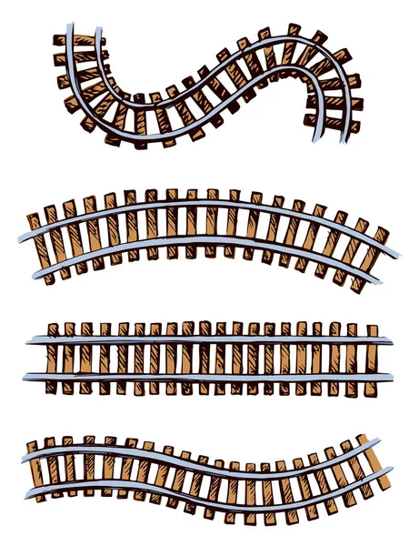 Ferrovia. Disegno vettoriale — Vettoriale Stock