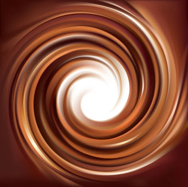 Vector achtergrond van wervelende romige chocolade textuur — Stockvector