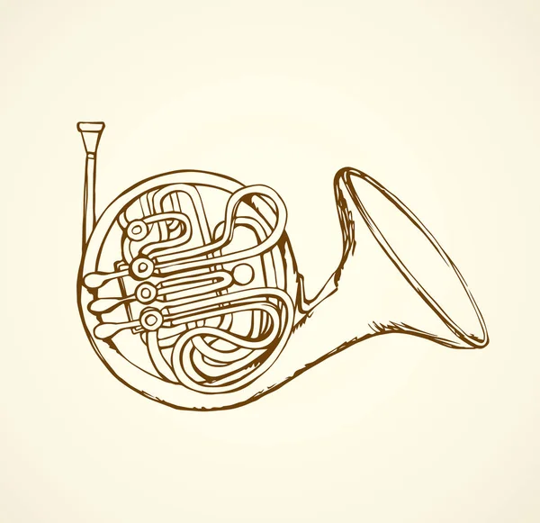 Trompet. Vector tekening — Stockvector