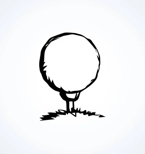 La balle de golf. Dessin vectoriel — Image vectorielle