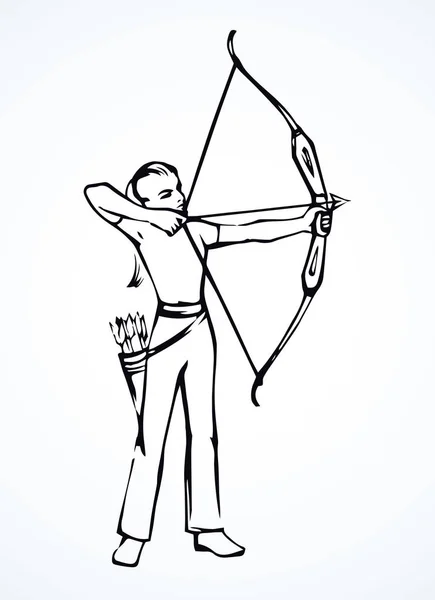 O Archer. Desenho vetorial — Vetor de Stock