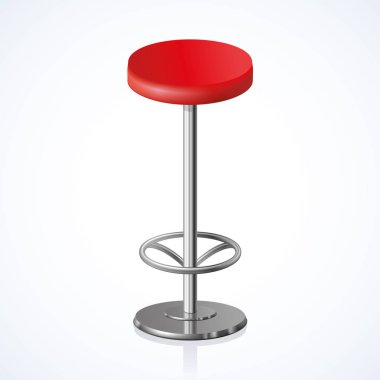 Yuvarlak sandalye. Vektör çizim