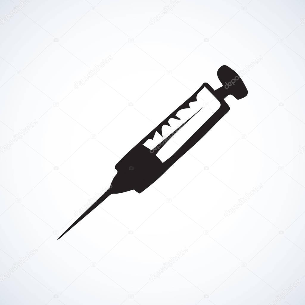 Syringe. Vector drawing