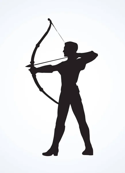 Archer. Dibujo vectorial — Vector de stock