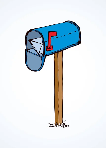Poštovní schránka. Vektorové kreslení — Stockový vektor