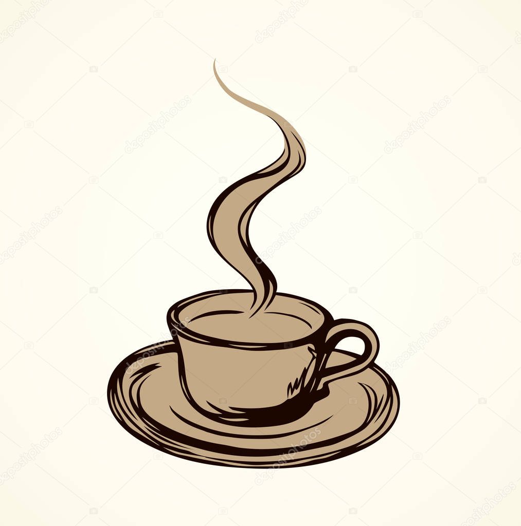 Cup of coffee. Vector drawing