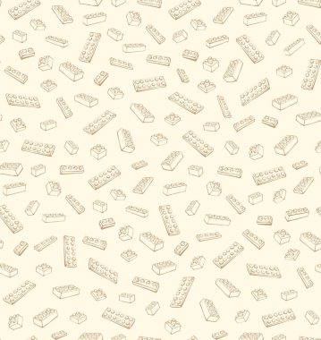 Lego pattern. Vector drawing clipart