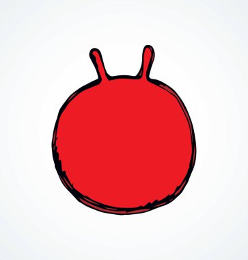 Jimnastik topu jumper. Vektör çizim