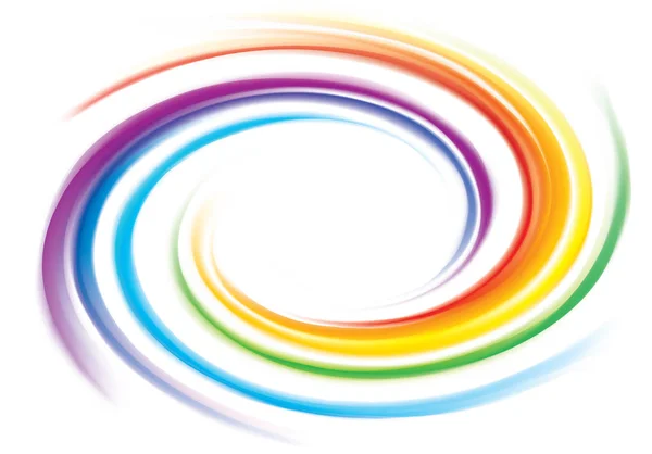 Cenário vetorial do espectro espiral do arco-íris — Vetor de Stock
