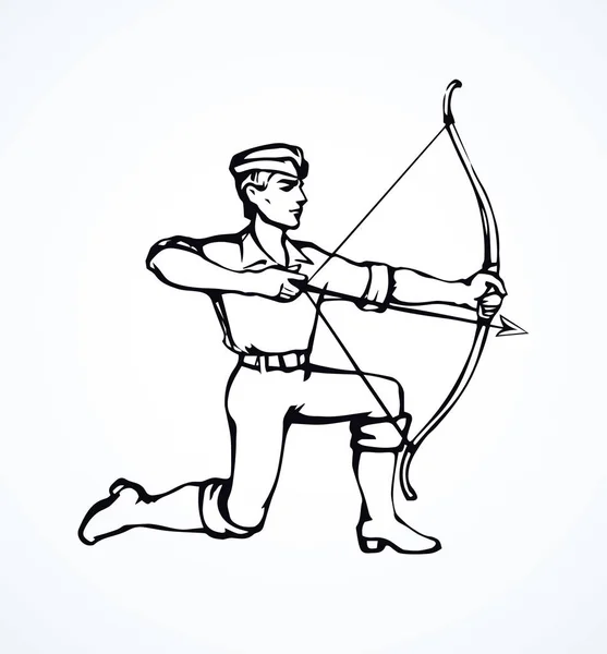 Archer. Dibujo vectorial — Vector de stock