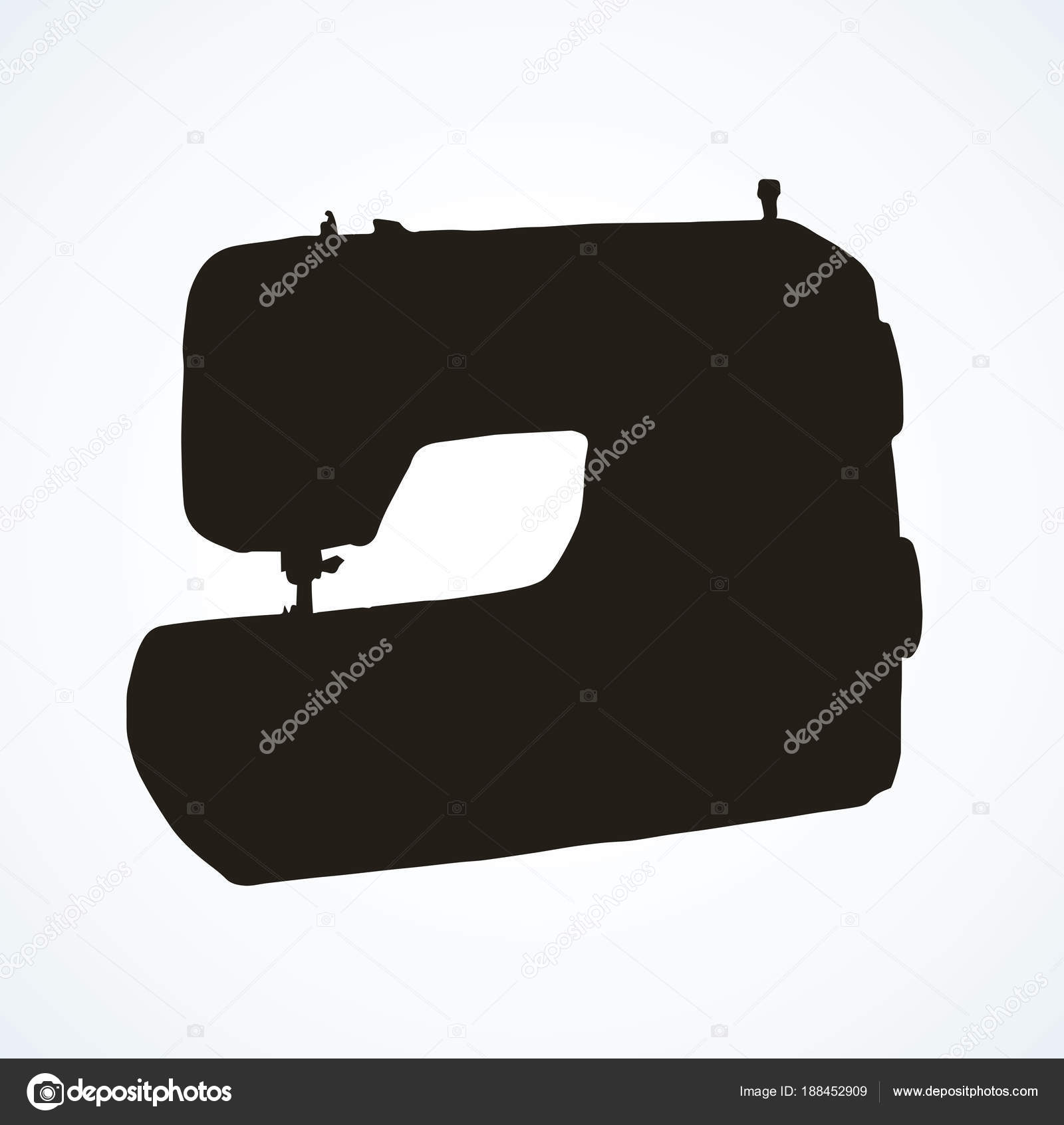 Sewing machine. Vector drawing Stock Vector Image by ©Marinka #188452909