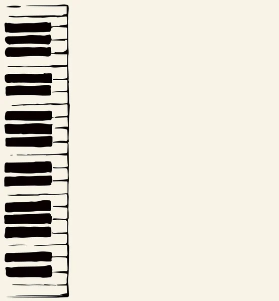 Piano Keys. Vector drawing — Stock Vector