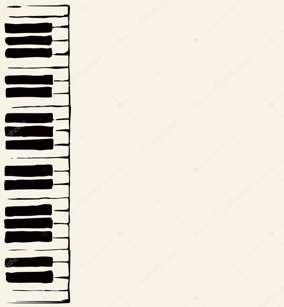 Piano Keys. Vector drawing