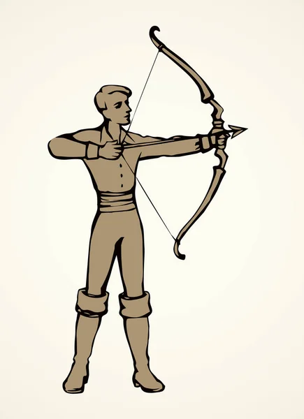 Archer. Wektor rysunek — Wektor stockowy