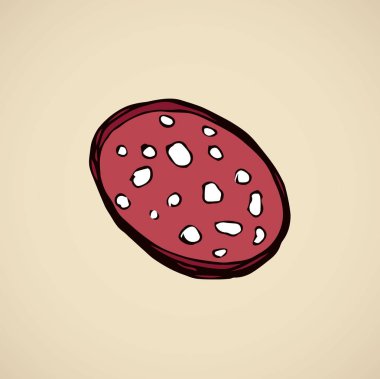 Sosis. Vektör çizim