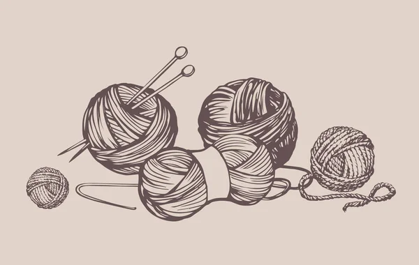 Tricot. Dessin vectoriel — Image vectorielle