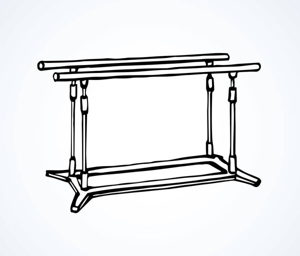 Гимнастические бары. Векторный рисунок
