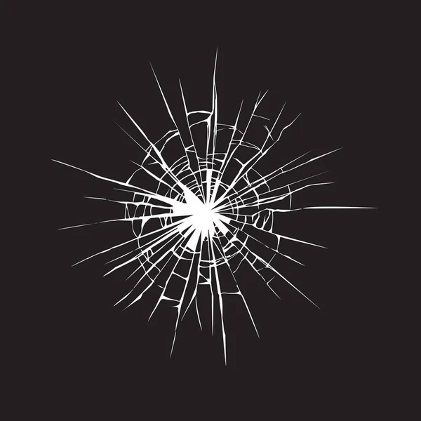 Gebroken glas. Vector tekening — Stockvector