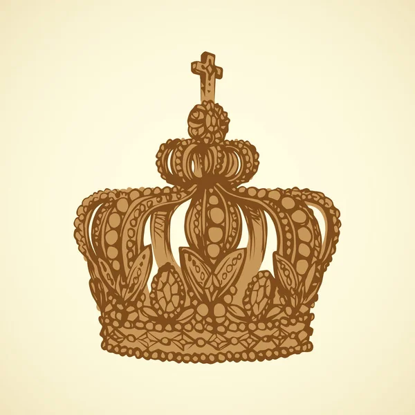 Crown. Dibujo vectorial — Vector de stock