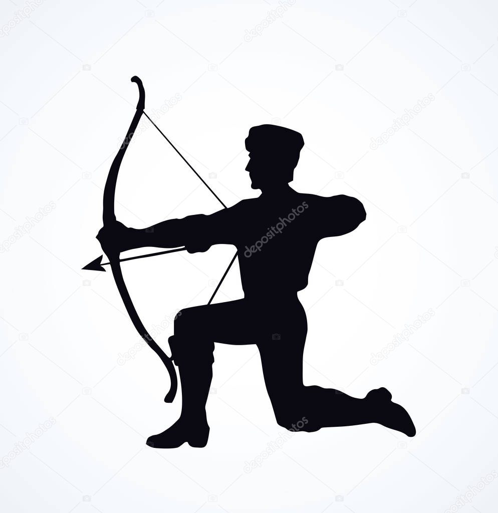 Archer. Vector drawing
