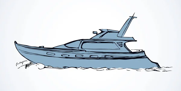 Yacht. Dessin vectoriel — Image vectorielle