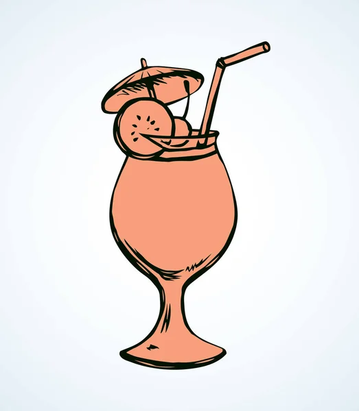 Cocktail. Desenho vetorial — Vetor de Stock