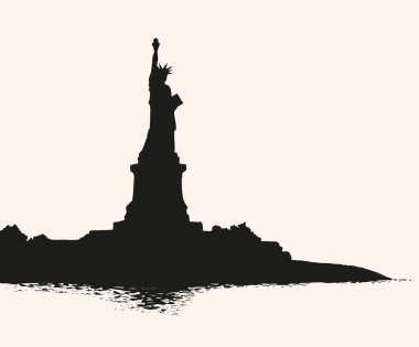 Özgürlük heykeli. Vektör çizimi