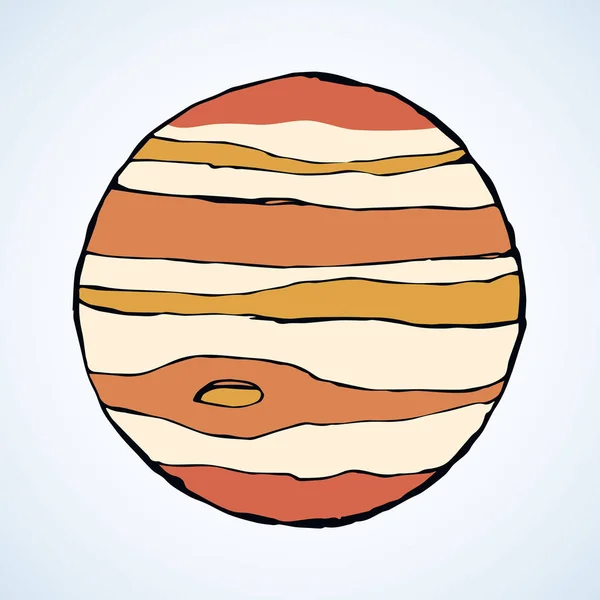 Jupiter. Vektorritning — Stock vektor