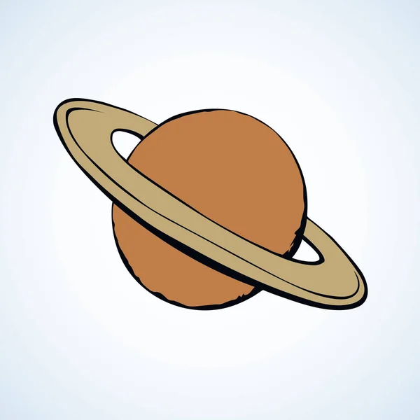 Saturno. Dibujo vectorial — Archivo Imágenes Vectoriales