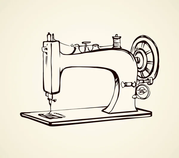 Máquina de costura. Desenho vetorial —  Vetores de Stock