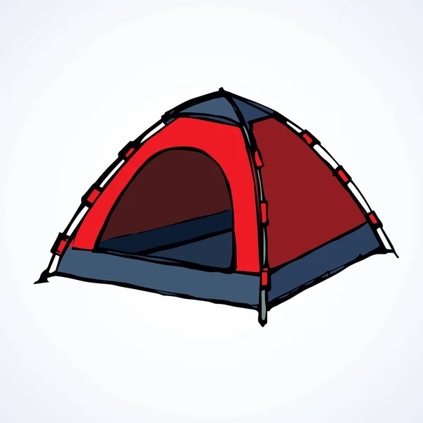 Палатка. Векторный рисунок — стоковый вектор