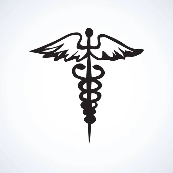 Caduceus medicinsk symbol — Stock vektor