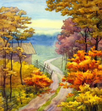 sonbahar yol sahne