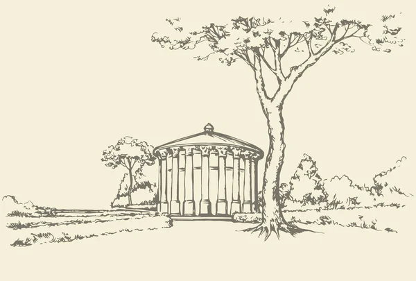 Palace Park. Disegno vettoriale — Vettoriale Stock