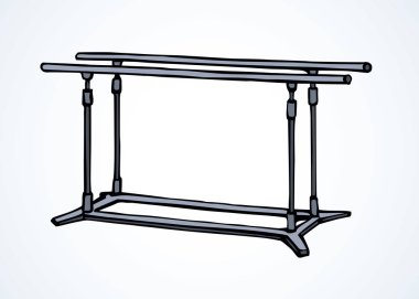 Jimnastik barlar. Vektör çizim