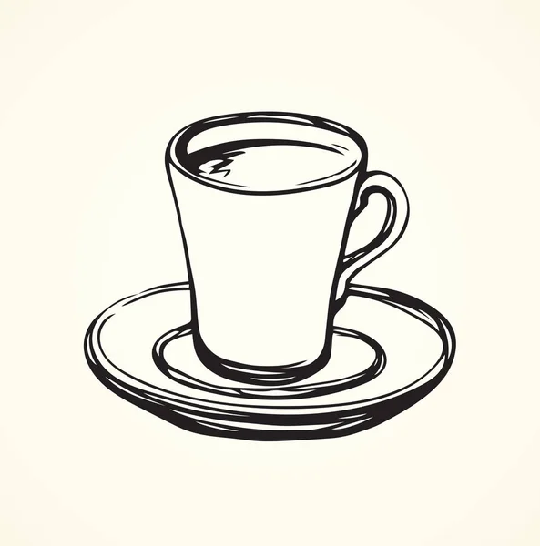 Una taza de café. Dibujo vectorial — Archivo Imágenes Vectoriales