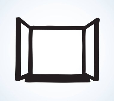 Açık pencere. Vektör çizim