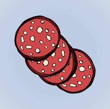 Sosis. Vektör çizim