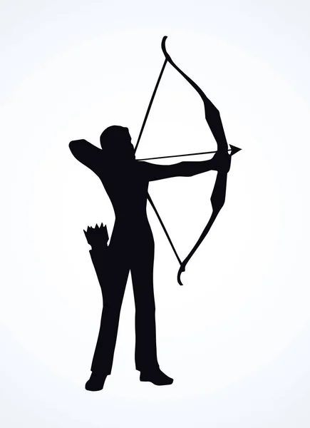 Archer. Dibujo vectorial — Vector de stock