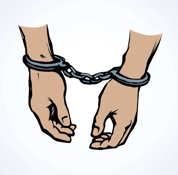 Handcuffs. Vector drawing — Stock Vector