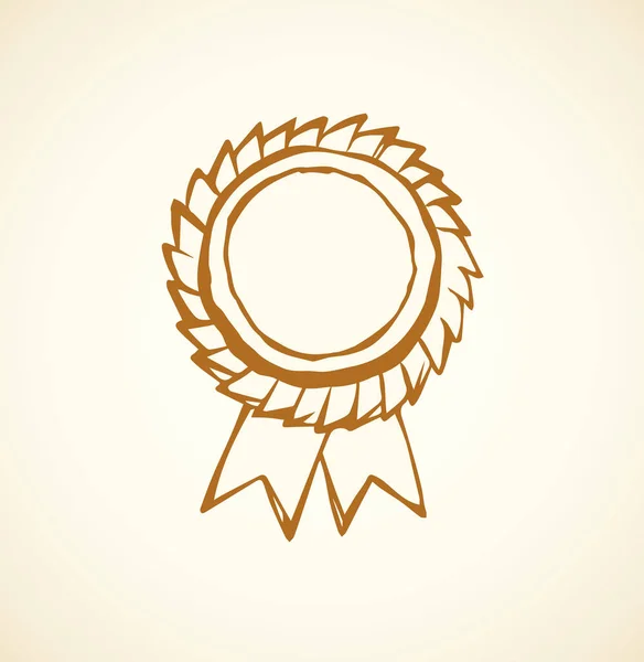 Medaille. Vector tekening — Stockvector