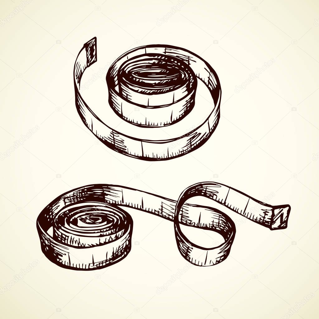 Measuring tape. Vector drawing