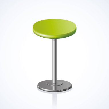 Yuvarlak sandalye. Vektör çizim